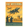 Retro RAF Wittering Heritage A3 Print Harrier Spitfire