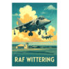 Retro RAF Wittering A3 Print Harrier